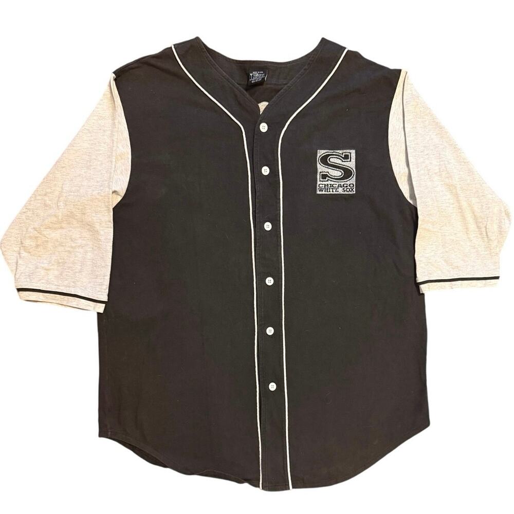 VTG 90s Front Row by Salem Chicago White Sox Baseball Jersey Mens XL Cotton USA